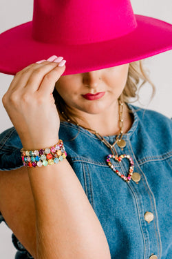 Collection of Red Mix Heart Necklace in a gallery layout