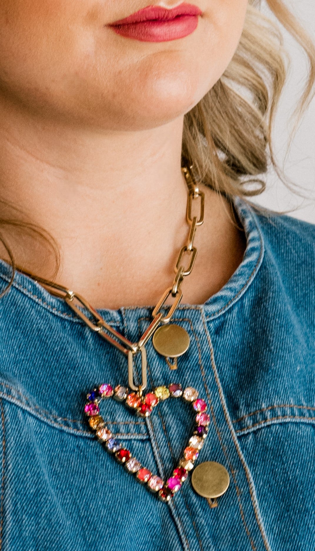 Collection of Red Mix Heart Necklace in a gallery layout