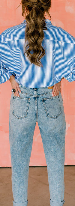 Collection of Retro Skyline Crop Jeans in a gallery layout