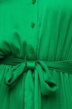 Collection of Kelly Green Long Sleeve Maxi Dress in a gallery layout