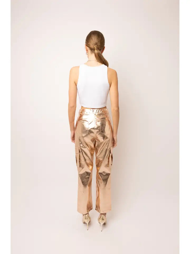 Collection of Metallic Muse Pants in a gallery layout