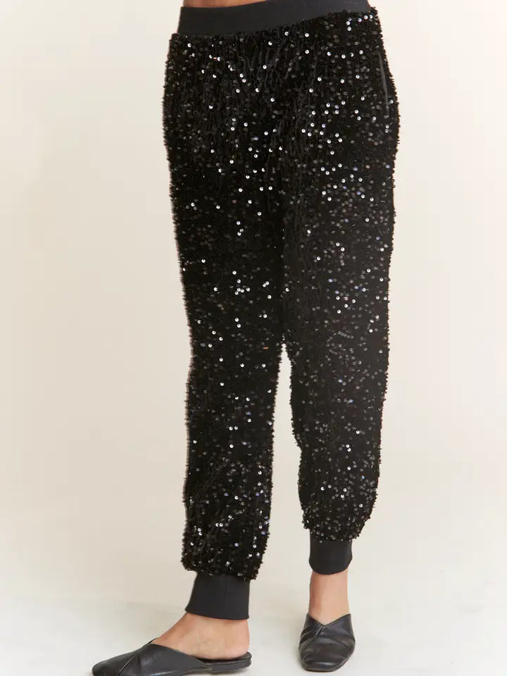 Collection of Sequin Stride Joggers in a gallery layout