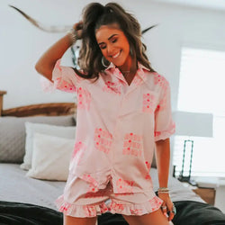 Collection of Pink Howdy PJ Set in a gallery layout