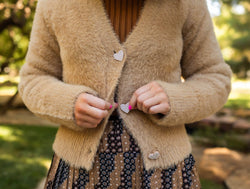 Collection of Faux Fur Cropped V-Neck Cardigan in a gallery layout