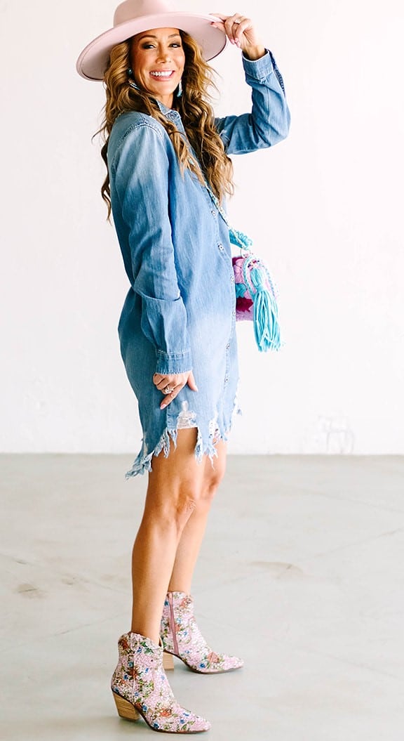 Collection of Rustic Denim Dress in a gallery layout