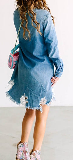 Collection of Rustic Denim Dress in a gallery layout