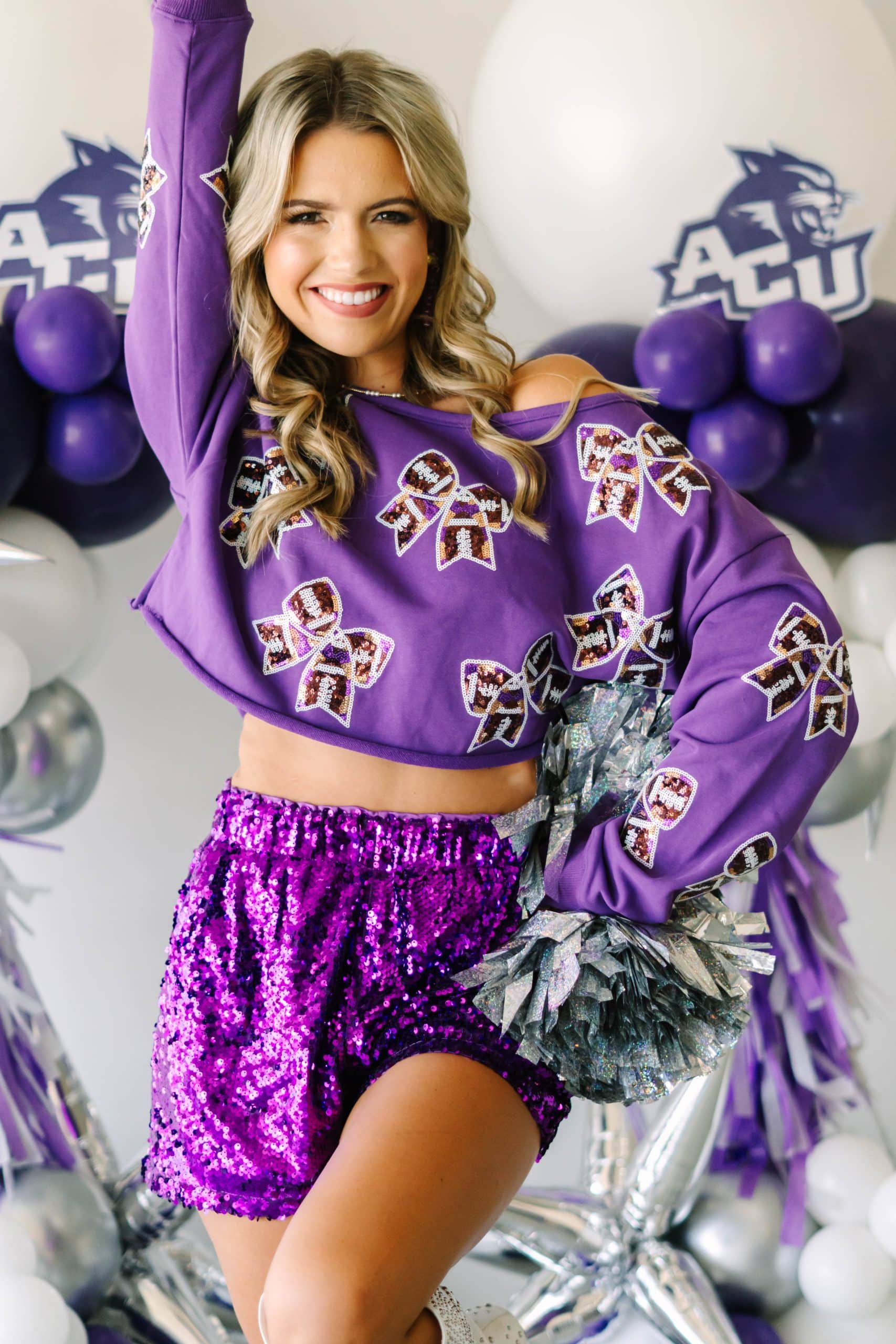 Collection of Ribbon Sequin Top in a gallery layout