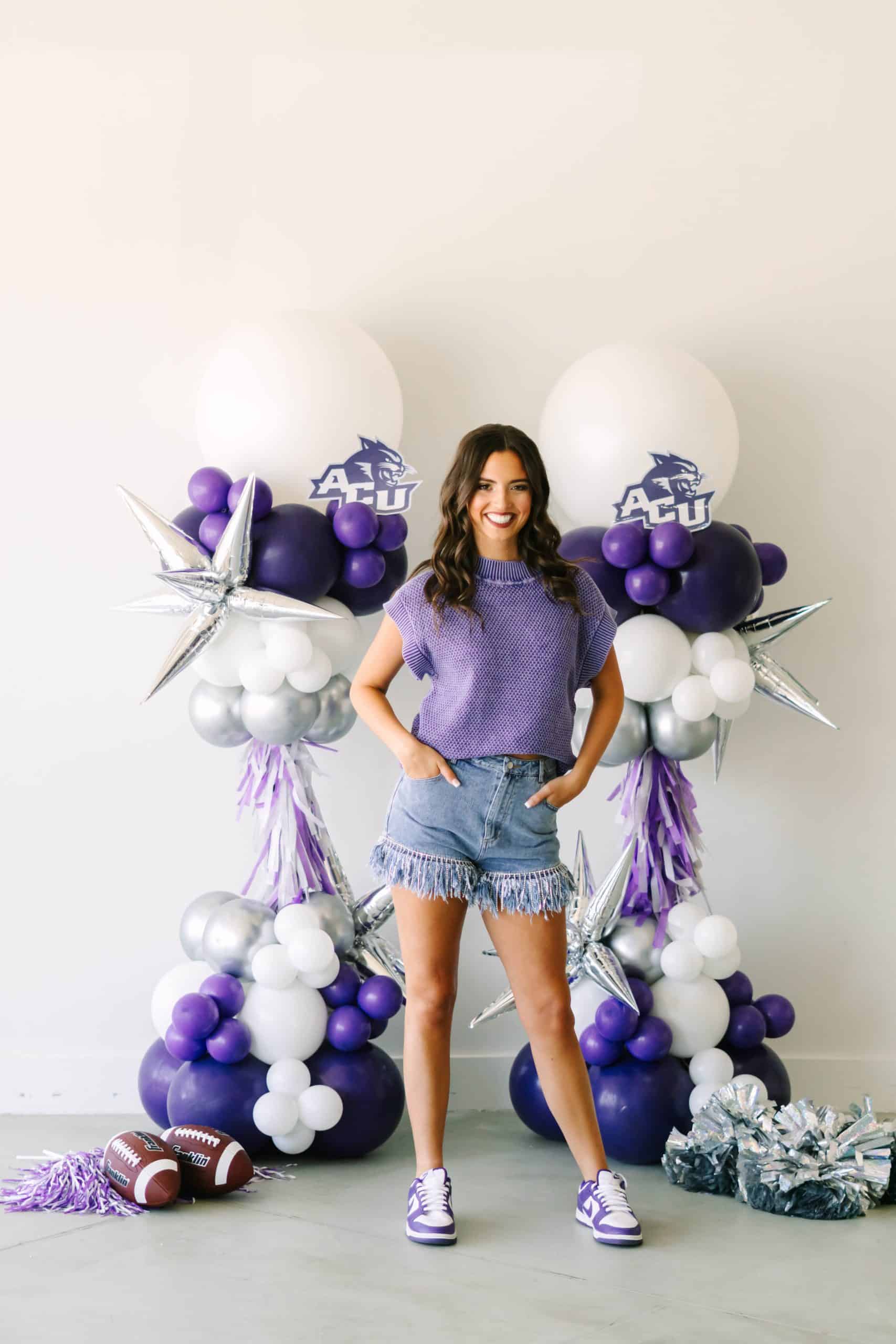 Collection of Sparkle Fringe Denim Shorts in a gallery layout