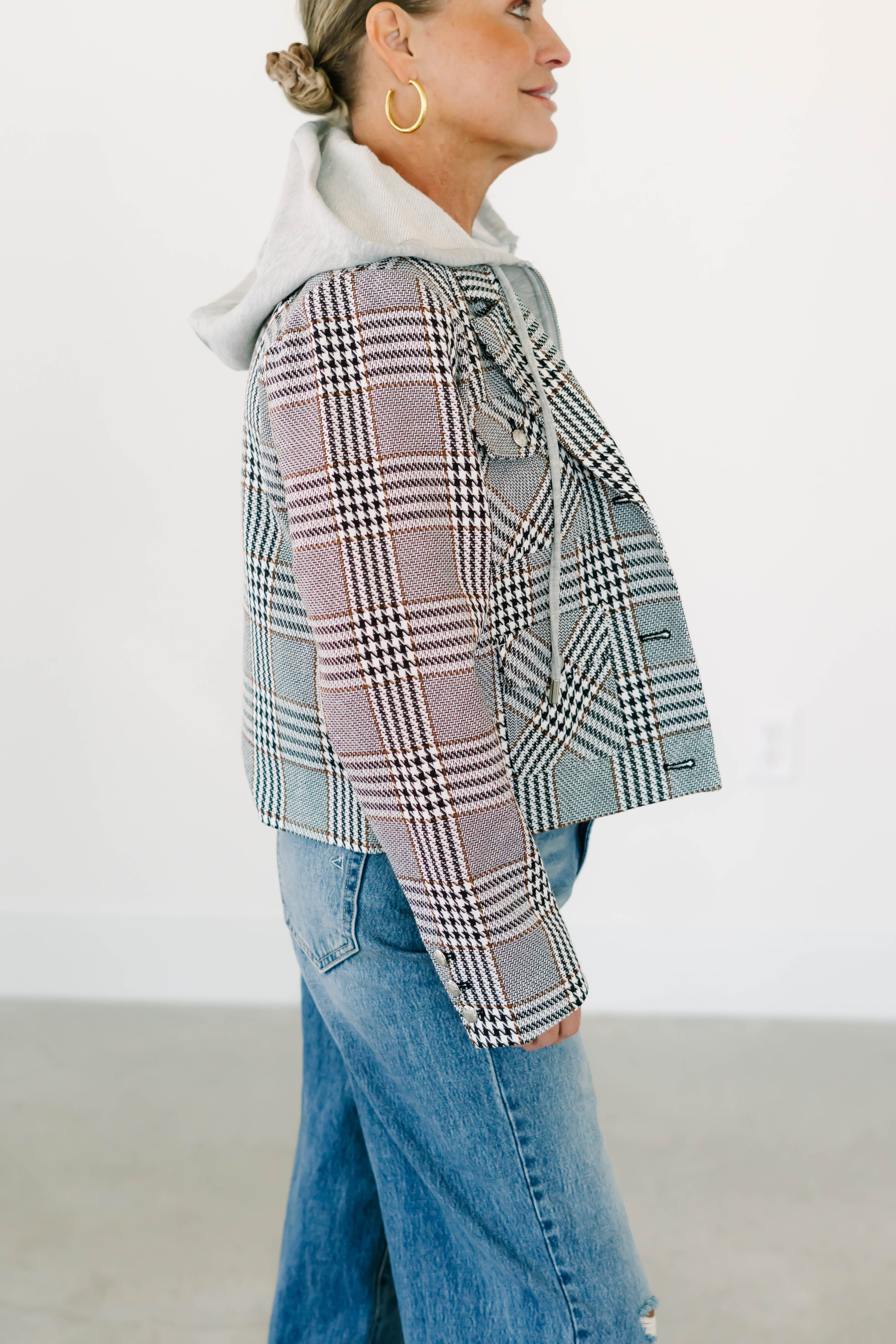 Collection of Celine Plaid Dickie Jacket in a gallery layout