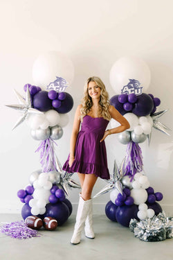 Collection of Game Day Chic Tiered Mini Dress in a gallery layout