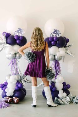 Collection of Game Day Chic Tiered Mini Dress in a gallery layout