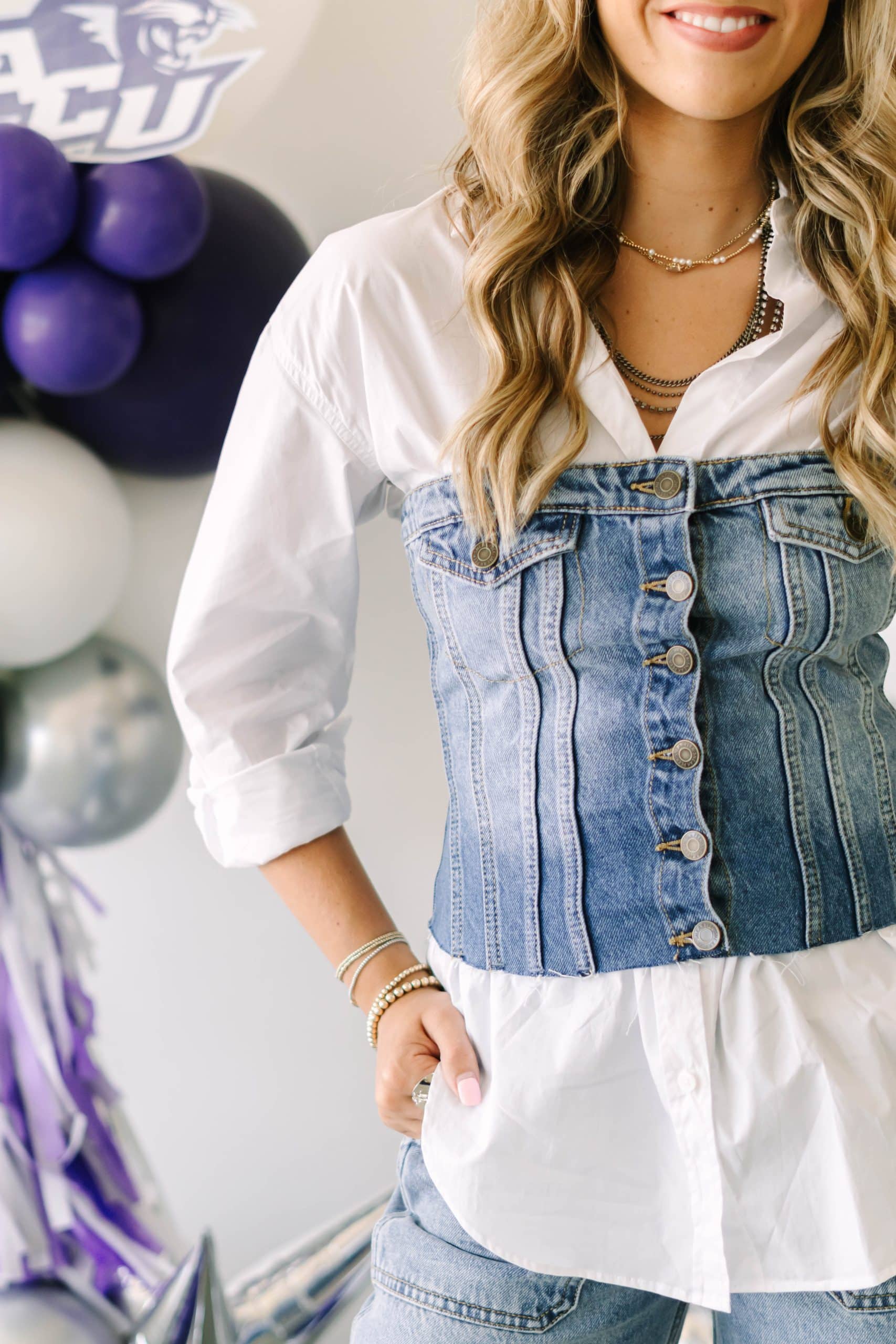 Collection of Blue Jean Bombshell Bustier in a gallery layout