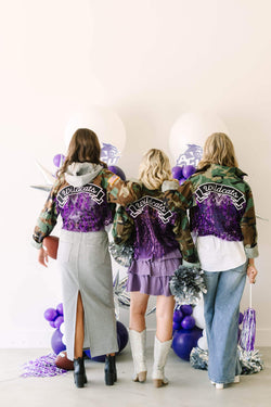 Collection of Josie Bruno Sequin Savage Game Day Jacket in a gallery layout