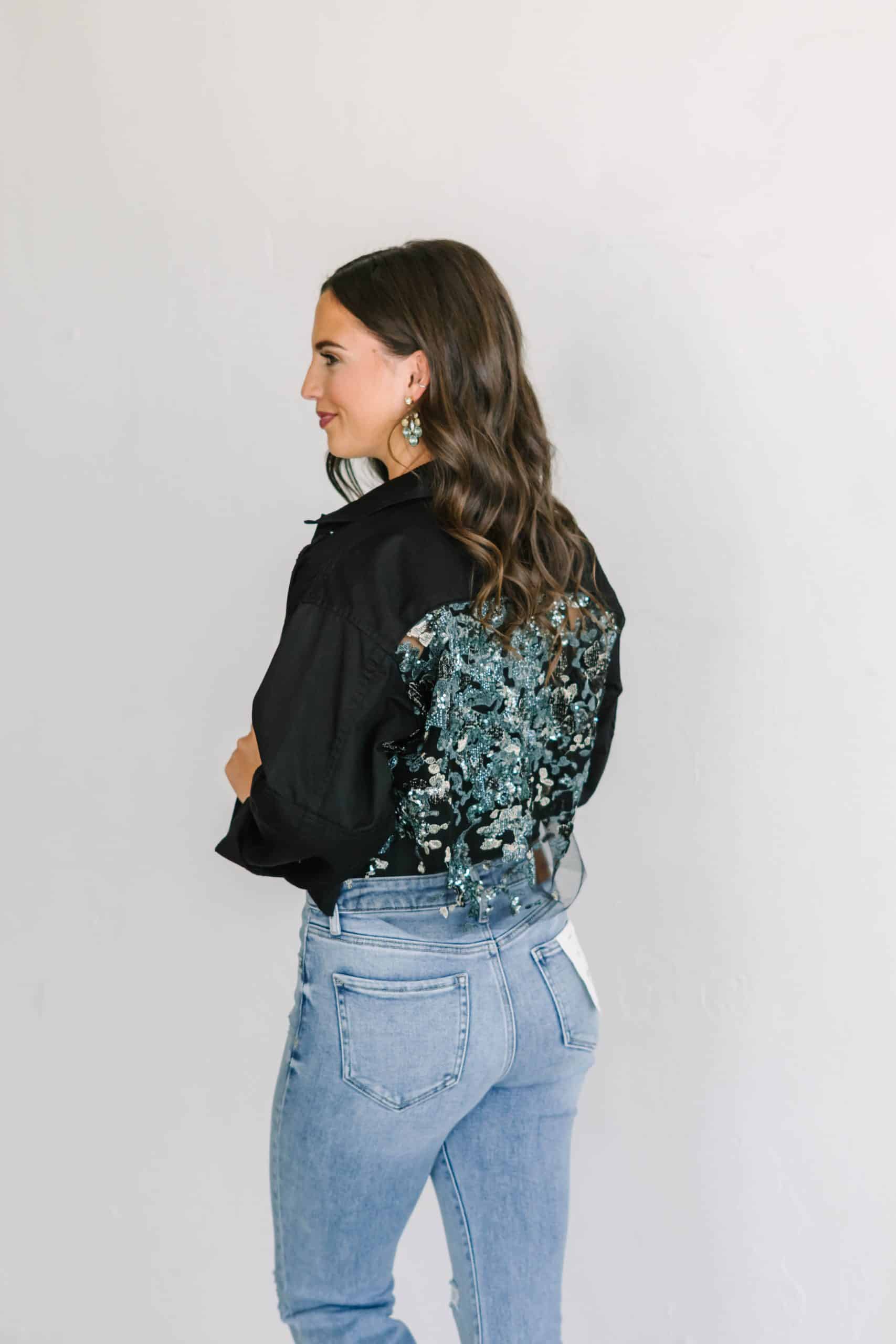 Collection of Josie Bruno Midnight Summer Cropped Jacket in a gallery layout