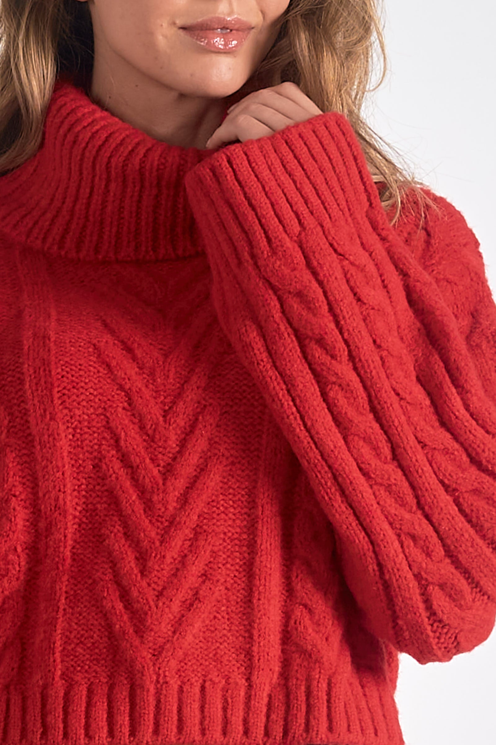 Collection of Crimson Comfort Sweater in a gallery layout