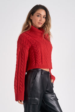 Collection of Crimson Comfort Sweater in a gallery layout