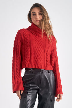 Collection of Crimson Comfort Sweater in a gallery layout