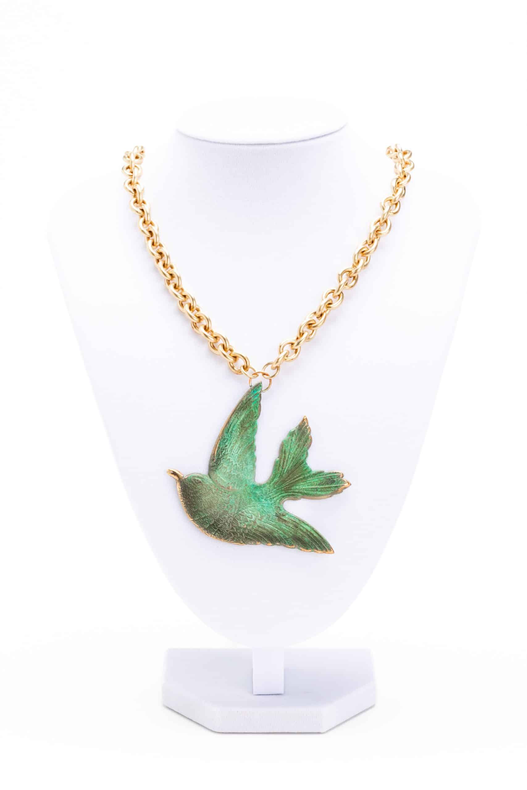 Collection of Retro Dove Necklace in a gallery layout