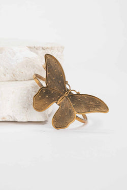 Collection of Brass Wings Butterfly Bangle in a gallery layout