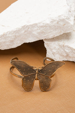 Collection of Brass Wings Butterfly Bangle in a gallery layout