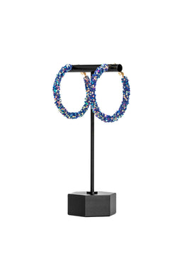 Collection of Glitter Hinged Hoops in a gallery layout