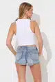 Collection of White Seamless High Neck Tank OSFM in a gallery layout