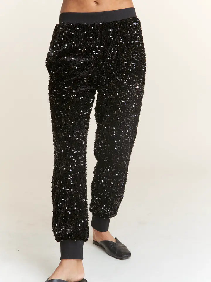 Collection of Sequin Stride Joggers in a gallery layout