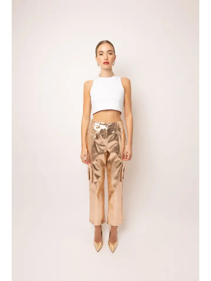 Collection of Metallic Muse Pants in a gallery layout