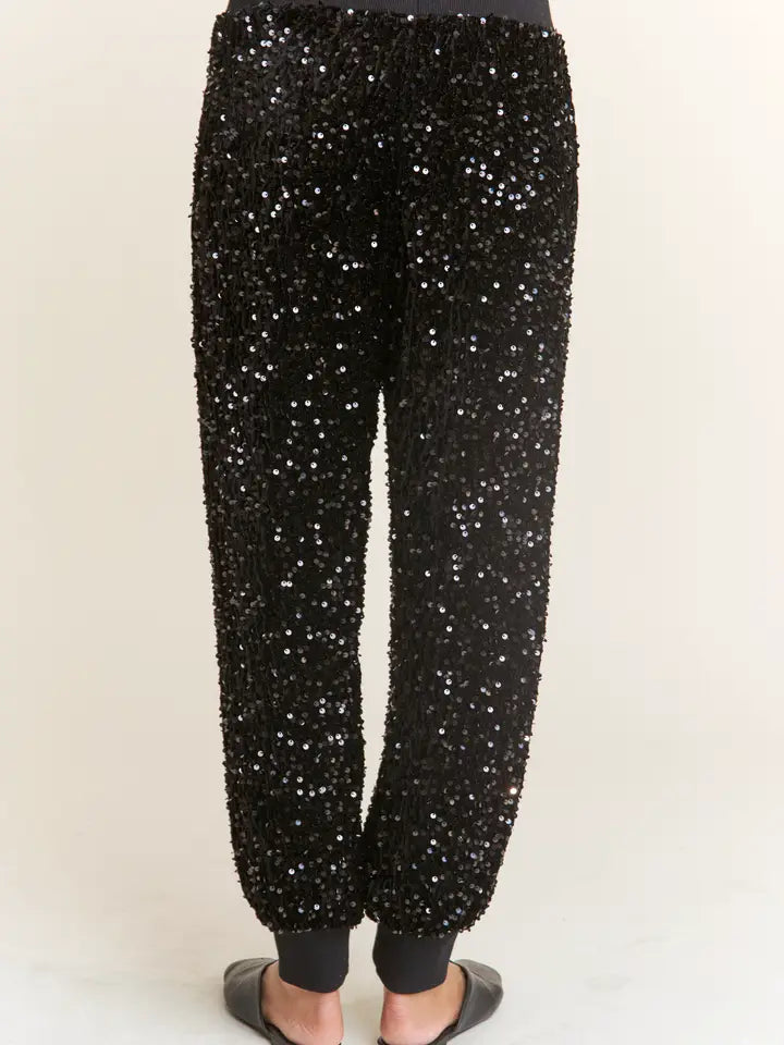 Collection of Sequin Stride Joggers in a gallery layout